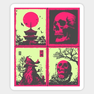Neon Skull - Vaporwave Pastel Goth Halloween Magnet